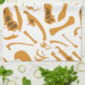 恐竜の骨 キッチンタオル (折り畳み)