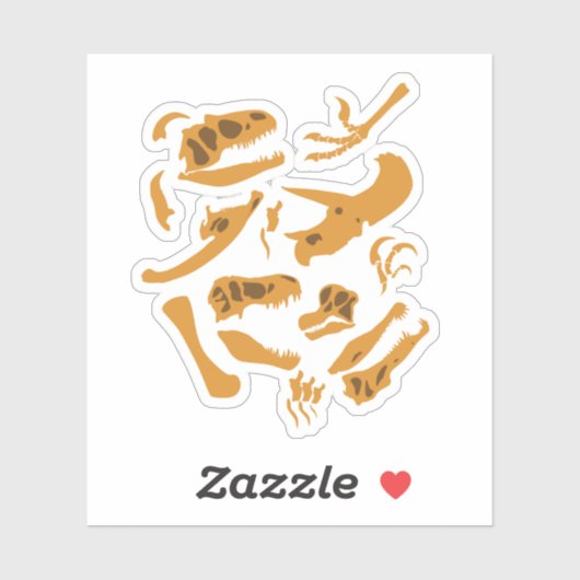 恐竜の骨 シール (シート)