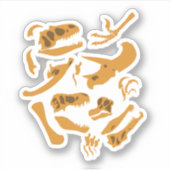 恐竜の骨 シール (正面)