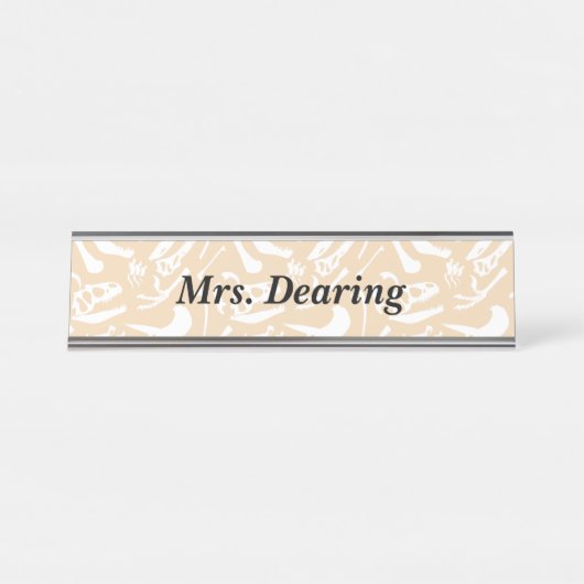 恐竜の骨 デスクネームプレート (正面)