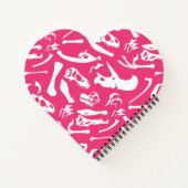 恐竜の骨（ピンク） ノートブック (裏面)