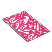 恐竜の骨（ピンク） ノートブック (右側)