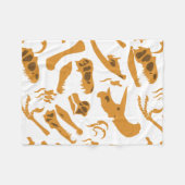 恐竜の骨 フリースブランケット (正面(横))