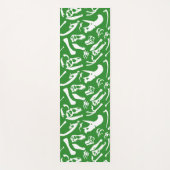 恐竜の骨(緑) ヨガマット (正面)