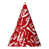 恐竜の骨(赤い) パーティーハット (左)