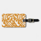 恐竜の骨(金ゴールド) ラゲッジタグ (正面横)