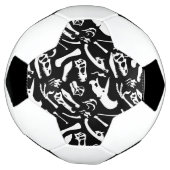 恐竜の骨（黒） サッカーボール (回転)