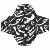 恐竜の骨（黒） サッカーボール (フラット)