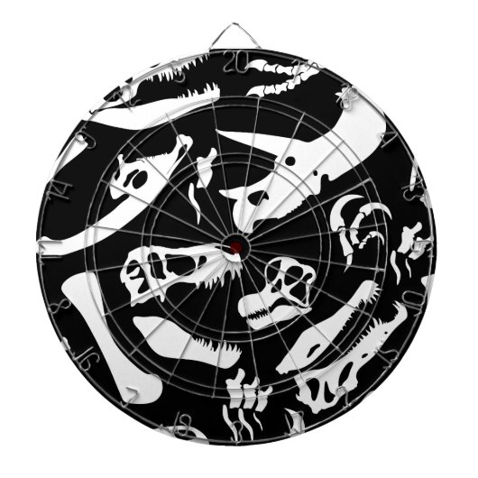 恐竜の骨(黒) ダーツボード (正面)