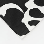 恐竜の骨(黒) フリースブランケット (角)