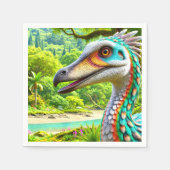 恐竜の鳥 スタンダードカクテルナプキン (正面)