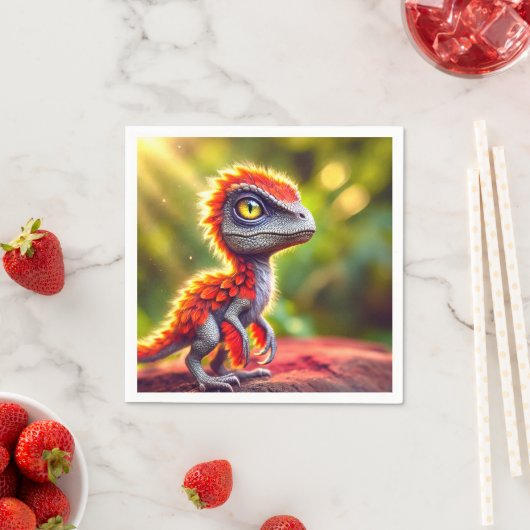 恐竜の鳥 スタンダードカクテルナプキン (インサイチュ)