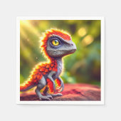 恐竜の鳥 スタンダードカクテルナプキン (正面)