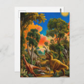 恐竜の黄金時代:鮮やか最高傑作 ポストカード (正面/裏面)