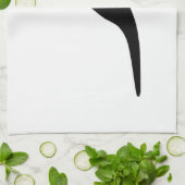 恐竜の黒 キッチンタオル (折り畳み)