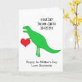 恐竜の1日目の母親の日が子どもから カード (黄色い花)