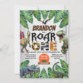 恐竜の1歳の誕生日の招待、ロア·ワンジュラ紀 招待状 (正面)