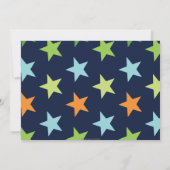 恐竜の1歳の誕生日パーティーボーイストンプチョンプロアール 招待状 (裏面)