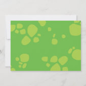 恐竜の1歳誕生日かわいい招待状 招待状 (裏面)