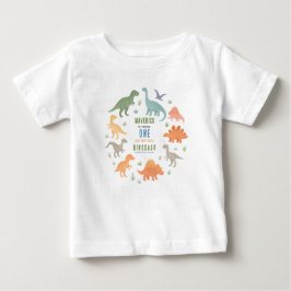 恐竜の1歳誕生日パーティー | かわいい先史時代 ベビーTシャツ