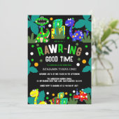 恐竜の1歳誕生日パーティー 招待状 (スタンド正面)