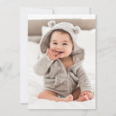 恐竜の1歳誕生日ワンサウルス・パーティーの写真 招待状 (裏面)