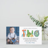 恐竜の2回目の誕生日ありがとう サンキューカード (スタンド正面)