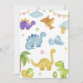 恐竜の2歳の誕生日パーティー招待状 招待状 (裏面)