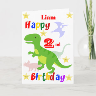 恐竜の2歳の誕生日 カード