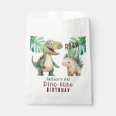 恐竜の2番目の誕生日の水彩 フェイバーバッグ (正面)
