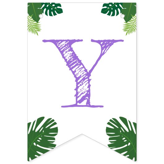 恐竜の2番目の誕生日パープルティラノサウルスレックス バンティングフラッグ (第2の旗)