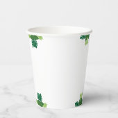 恐竜の2番目の誕生日パープルティラノサウルスレックス 紙コップ (裏面)