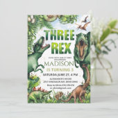 恐竜の3つのレックスの招待状の少年 招待状 (スタンド正面)