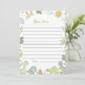 恐竜の3つのレックスタイムカプセルノートメッセージカード サンキューカード (スタンド正面)