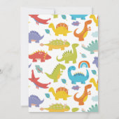 恐竜の3つのレックス かわいい少年のパーティー 招待状 (裏面)
