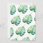 恐竜の3歳誕生日 水彩画 招待状 (裏面)