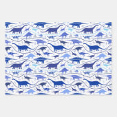 恐竜の3色の地層群！ ラッピングペーパーシート (正面2)