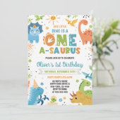 恐竜の4歳の誕生日 招待状 (スタンド正面)