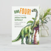 恐竜の4歳誕生日 招待状 (スタンド正面)