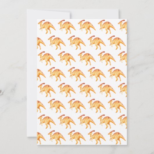 恐竜の4番目の誕生日パーティーの招待状 招待状 (裏面)