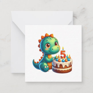 恐竜の5歳の誕生日 ノートカード