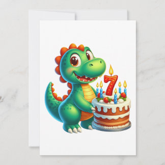 恐竜の7歳の誕生日 ノートカード