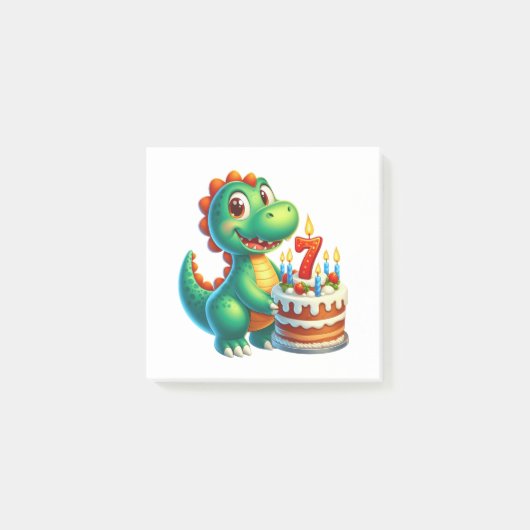 恐竜の7歳の誕生日 ポストイット (正面)
