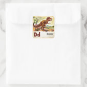 恐竜のD スクエアシール (バッグ)