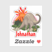 恐竜のDIY名cartoon island voluns rainbow シール (シート)