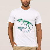 恐竜のDNAスケルトン – 先史時代の遺伝暗号 Tシャツ (正面)