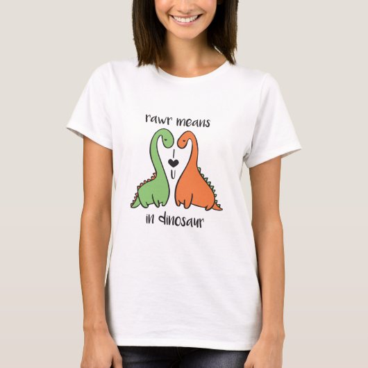 恐竜のRawr Tシャツ (正面)