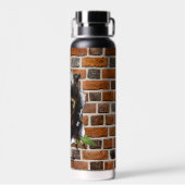 恐竜のTレックスがパーソナライズされた名前 ウォーターボトル (背面)