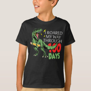 恐竜のTレックスが100日の学校に急増 Tシャツ