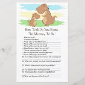 恐竜のTレックスどのように良い赤ちゃんシャワーを知っている (正面)